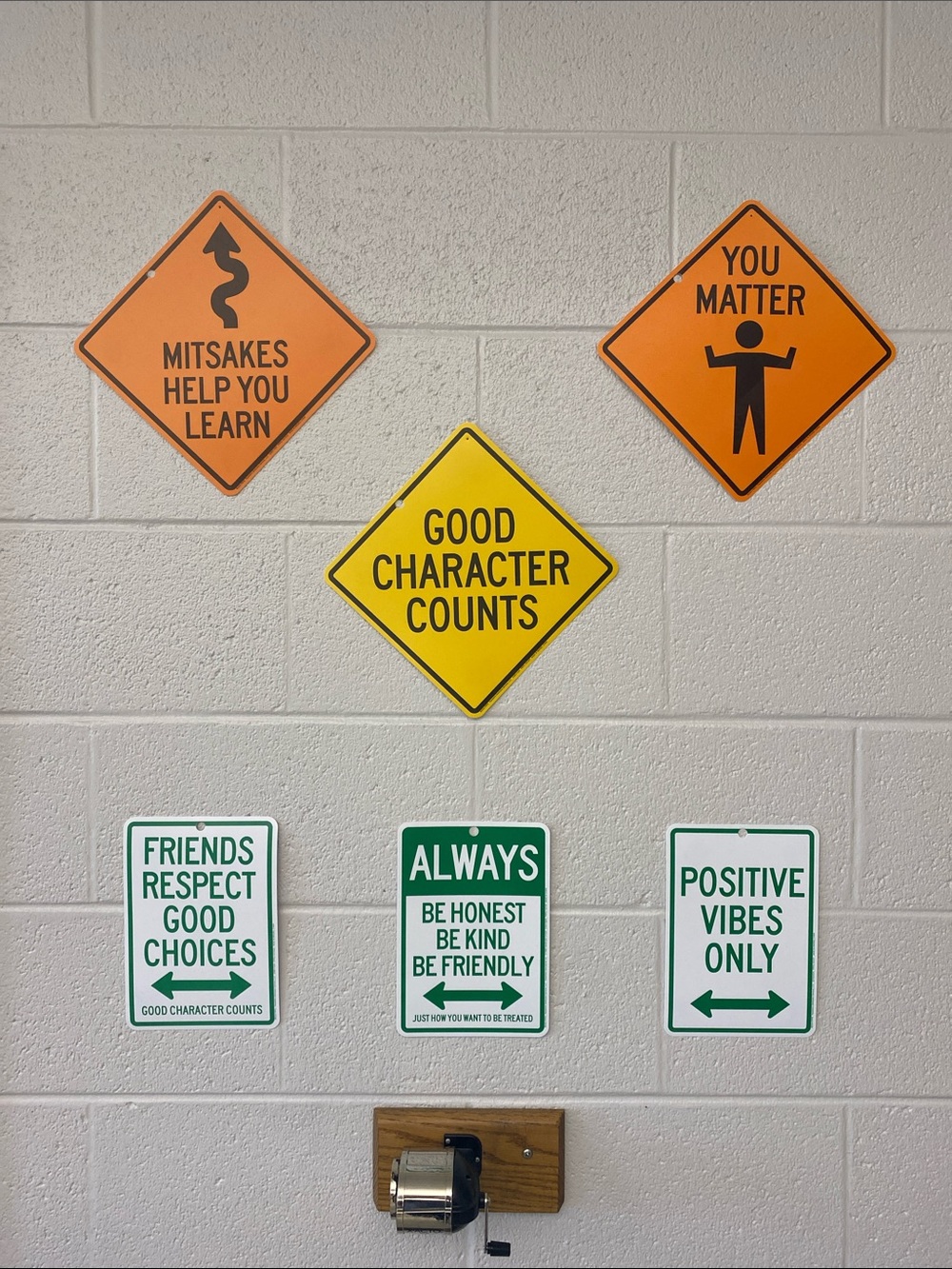 Teacher Inspirational Wall Sign Set 6 Pack Bundle Classroom School Signs